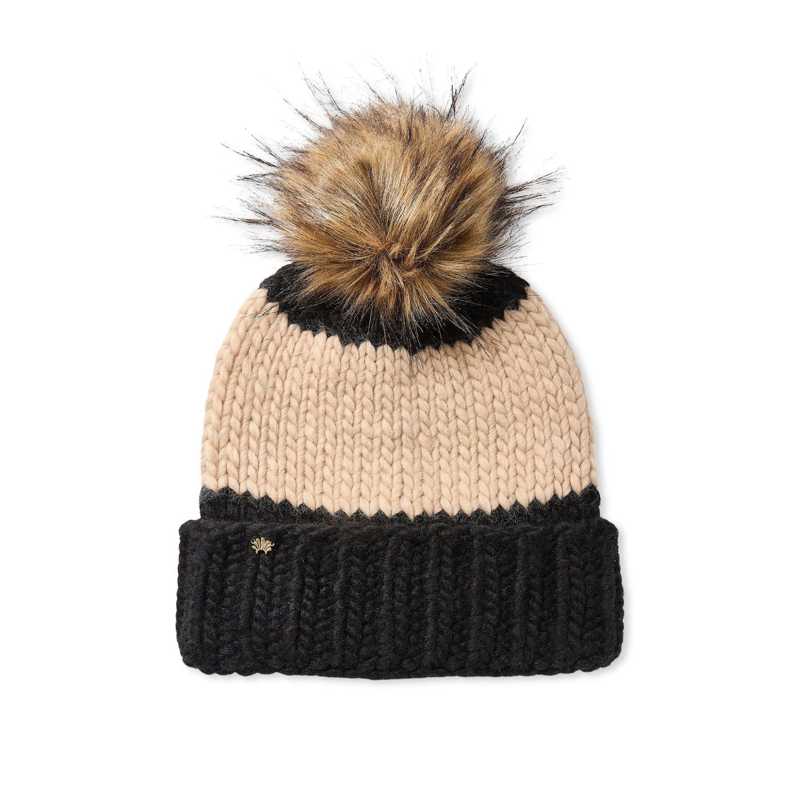 Lele Sadoughi BEANIE JET KHAKI  COLORBLOCK BEANIE