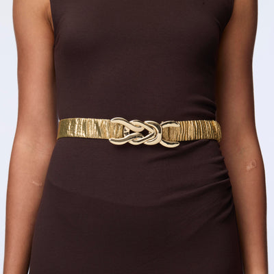 Lele Sadoughi BELTS BRONZE BILTMORE BUCKLE BELT