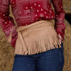 Lele Sadoughi BELTS CAMEL DOLLY FRINGE BELT