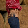 Lele Sadoughi BELTS CAMEL DOLLY FRINGE BELT