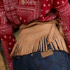 Lele Sadoughi BELTS CAMEL DOLLY FRINGE BELT