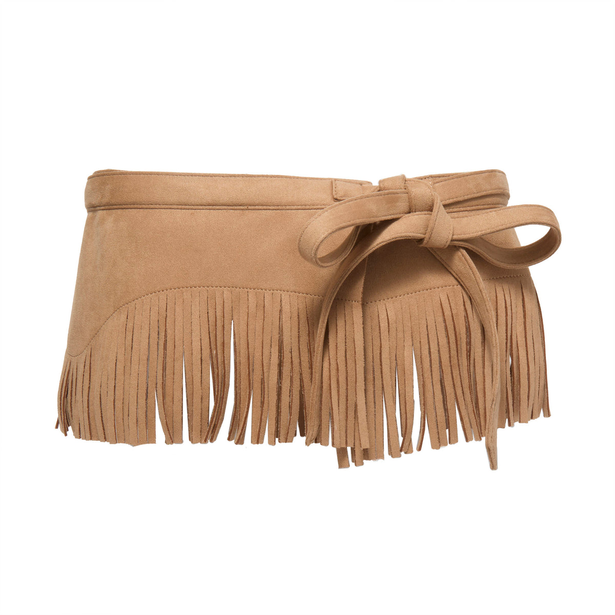 Lele Sadoughi BELTS CAMEL DOLLY FRINGE BELT