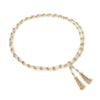 Lele Sadoughi BELTS GOLD PAPERCLIP TASSEL BELT