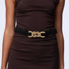 Lele Sadoughi BELTS JET BILTMORE BUCKLE BELT