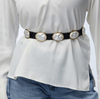 Lele Sadoughi BELTS JET OVAL PEARL STATION BELT