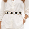 Lele Sadoughi BELTS JET OVAL PEARL STATION BELT