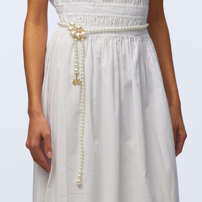 Lele Sadoughi BELTS ONE SIZE PEARL ELOISE BELT