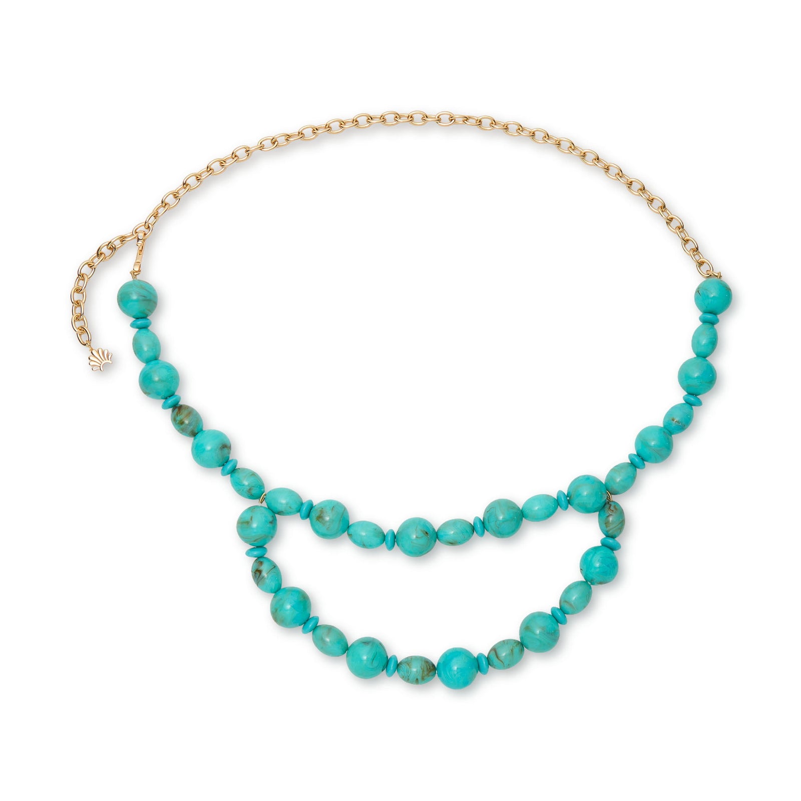 Lele Sadoughi BELTS ONE SIZE TURQUOISE AVENTURA CHAIN BELT