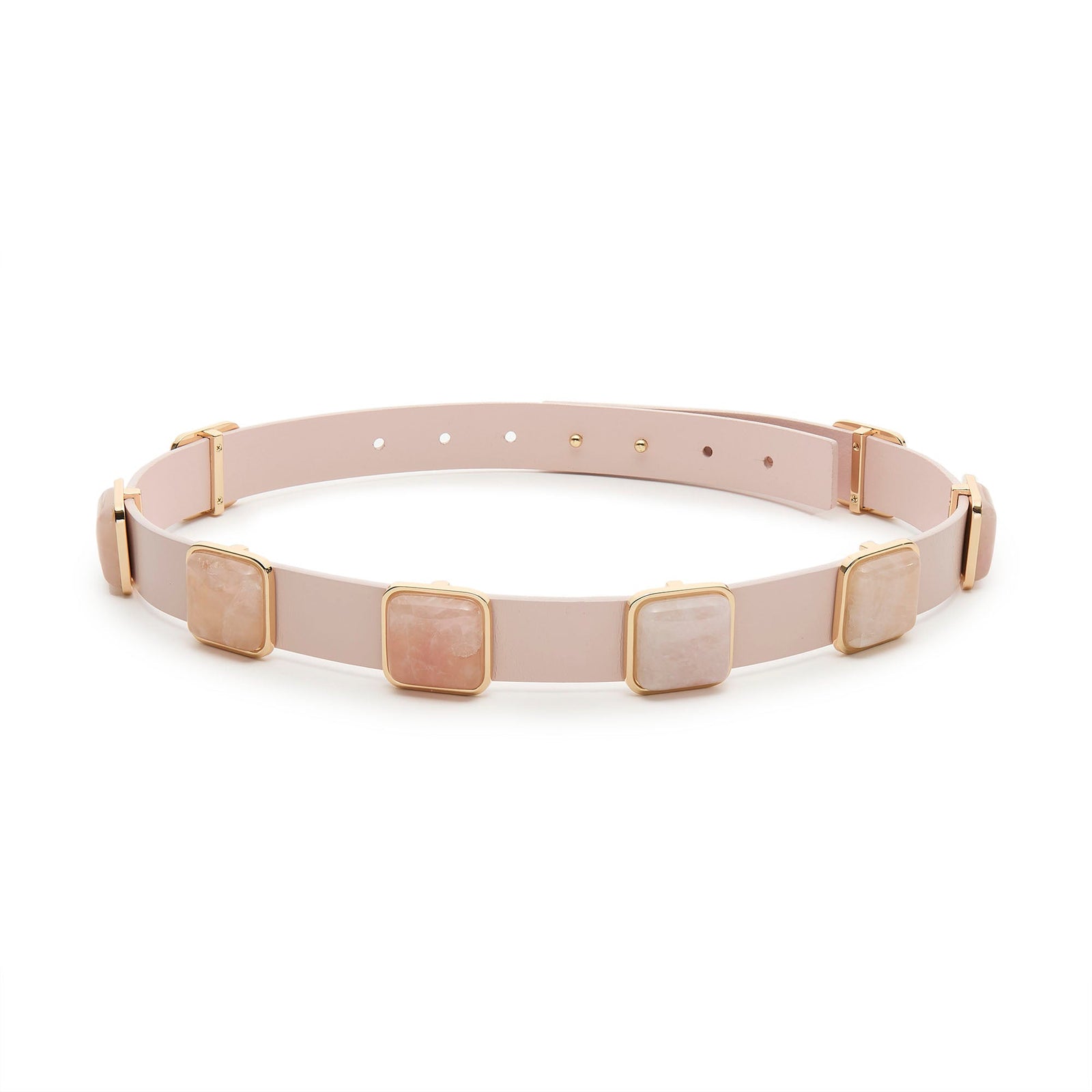 Lele Sadoughi BELTS ROSE QUARTZ OASIS STATION BELT