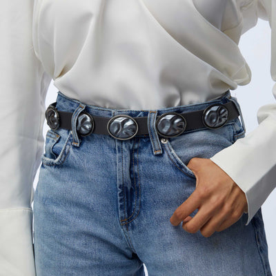 Lele Sadoughi BELTS TAHITIAN PEARL OVAL STATION BELT