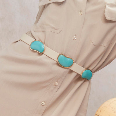 LELE SADOUGHI BELTS TURQUOISE STATION BELT