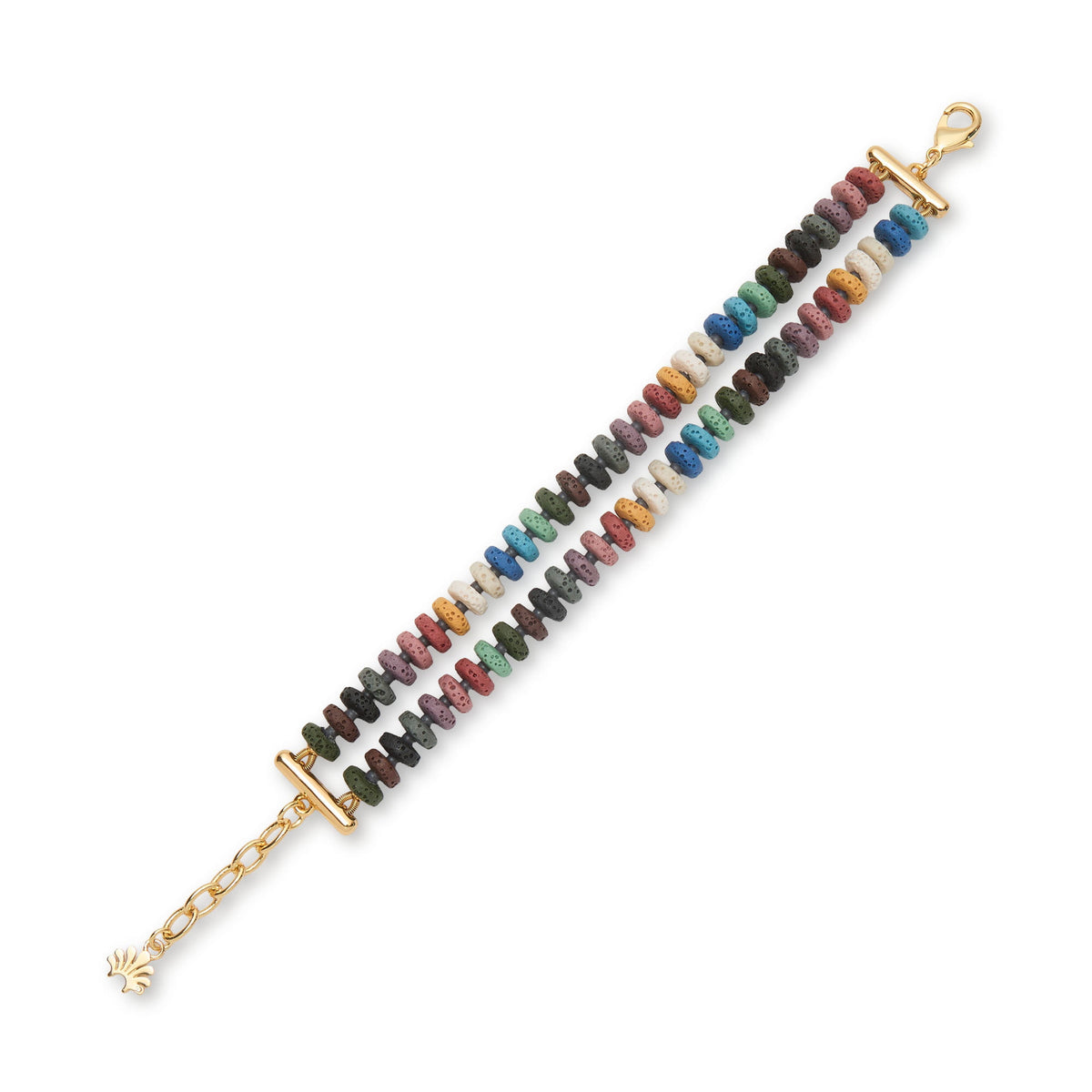 Lele Sadoughi BRACELET ONE SIZE PRAIRIE SPECTRUM DIANA DOUBLE ROW BRACELET