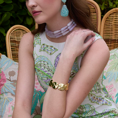 Lele Sadoughi BRACELETS GOLD SOCIALITE STRETCH BRACELET