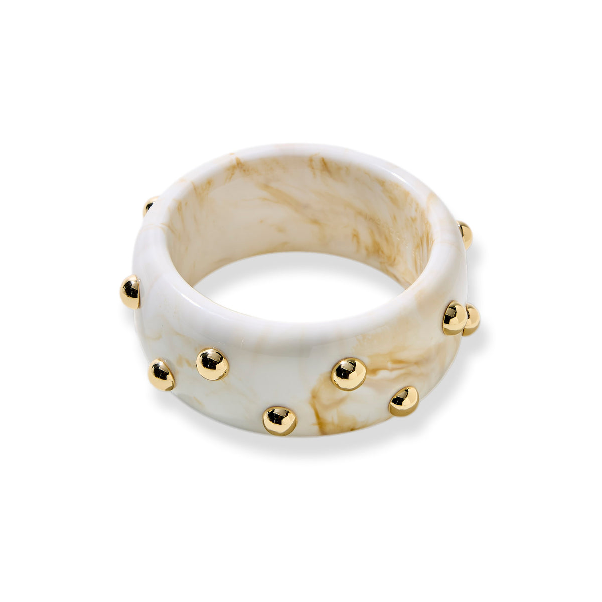 Lele Sadoughi BRACELETS IVORY GOLD BRACELET