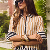 Lele Sadoughi BRACELETS LELE X BURU IVORY GOLD BANGLE SET