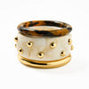 Lele Sadoughi BRACELETS LELE X BURU IVORY GOLD BANGLE SET