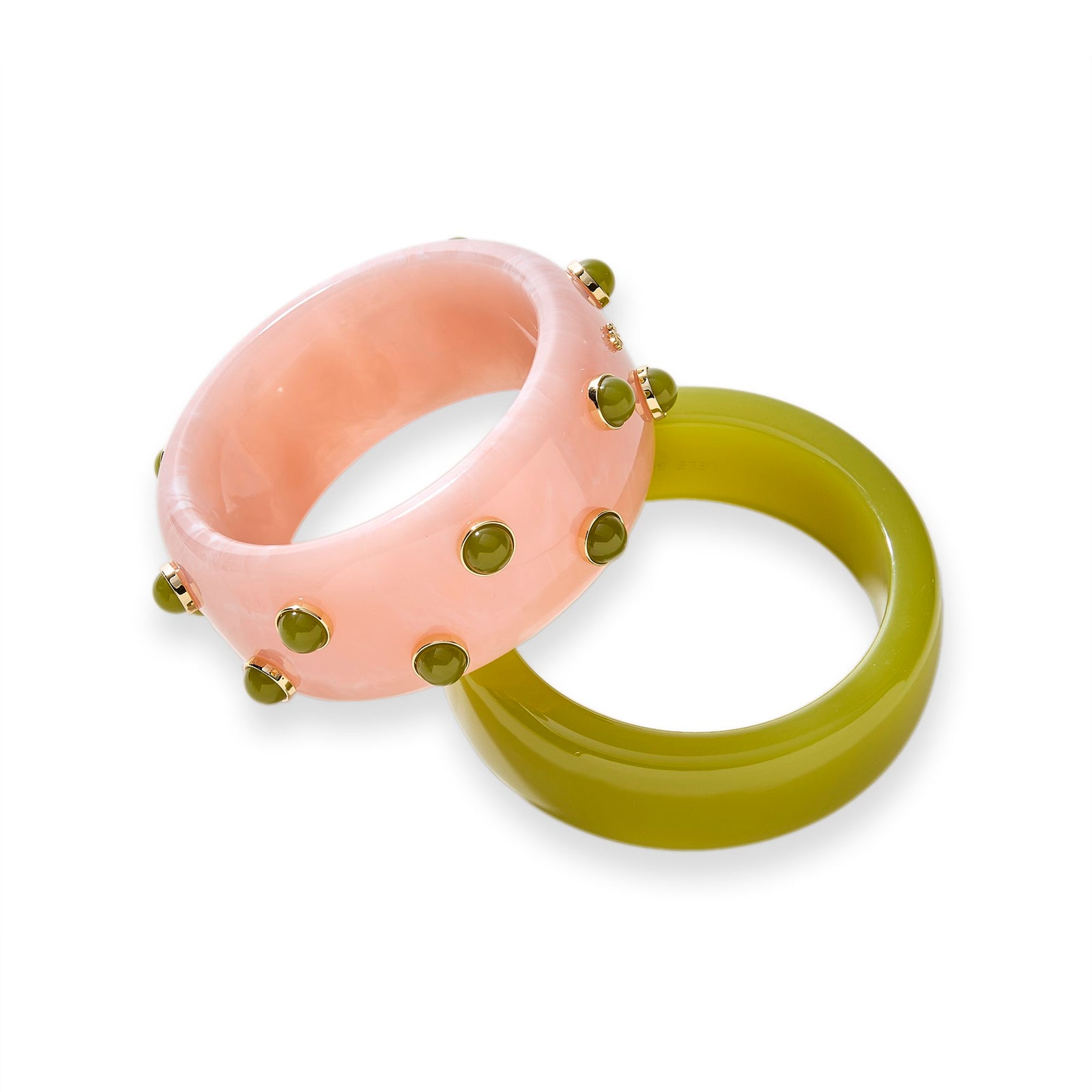 Lele Sadoughi BRACELETS LELE X BURU ROSE AVOCADO BANGLE SET