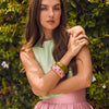 Lele Sadoughi BRACELETS LELE X BURU ROSE AVOCADO BANGLE SET