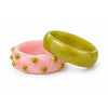 Lele Sadoughi BRACELETS LELE X BURU ROSE AVOCADO BANGLE SET