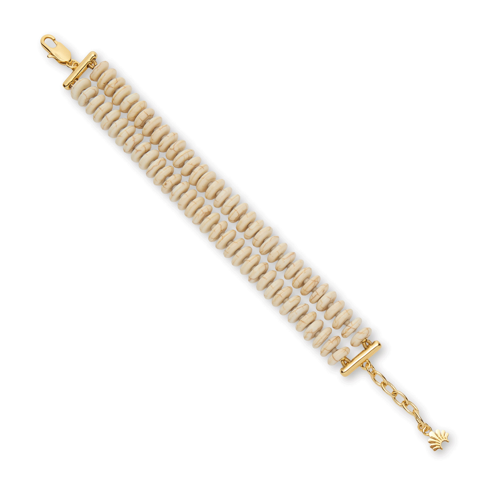 Lele Sadoughi BRACELETS MARBLE DIANA DOUBLE ROW BRACELET