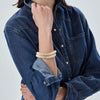 Lele Sadoughi BRACELETS MARBLE DIANA DOUBLE ROW BRACELET