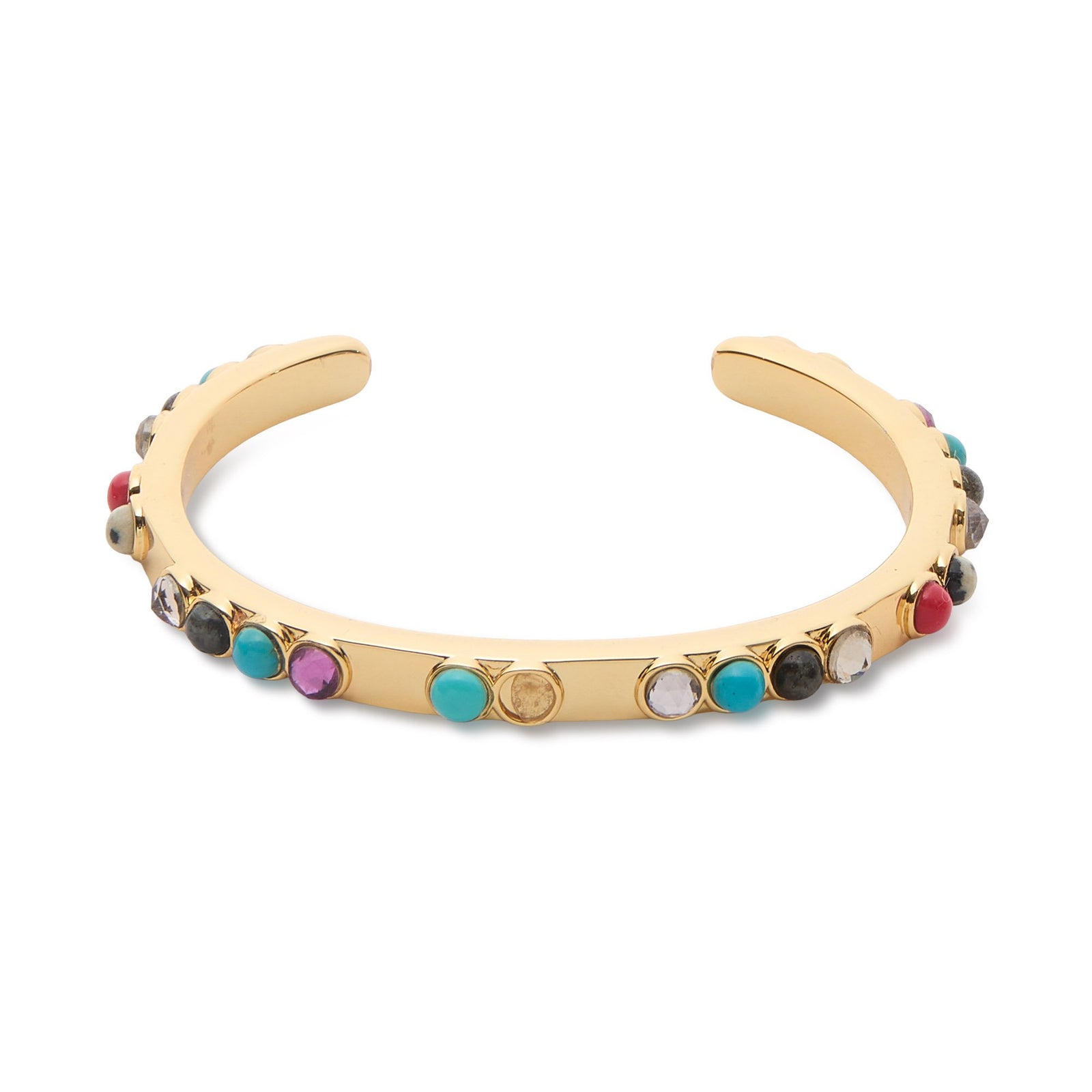 Lele Sadoughi BRACELETS MULTI GEM CALYPSO SLIM STONE CUFF