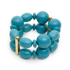 Lele Sadoughi BRACELETS TURQUOISE AVENTURA DOUBLE ROW BRACELET