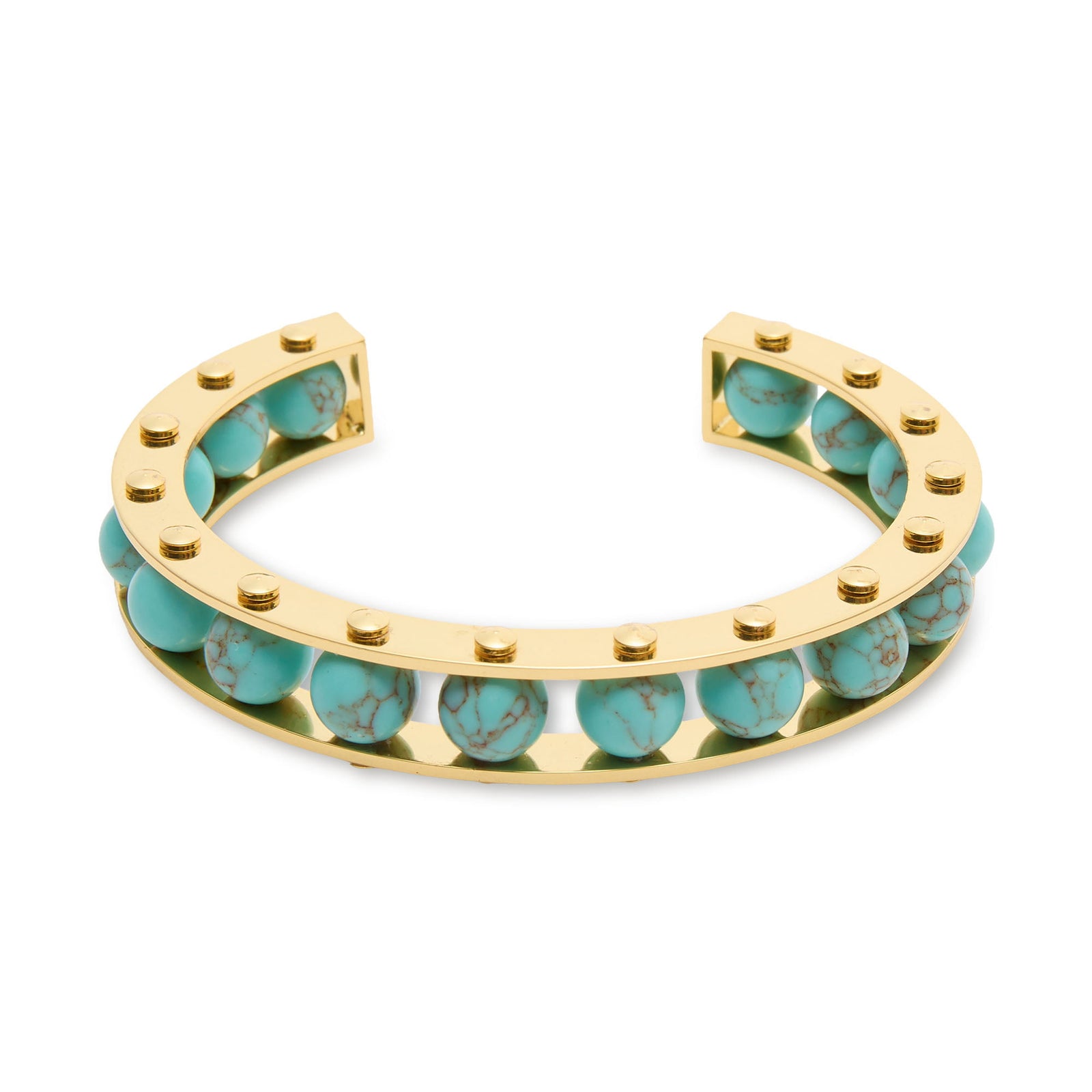 Lele Sadoughi BRACELETS TURQUOISE SLIDER CUFF