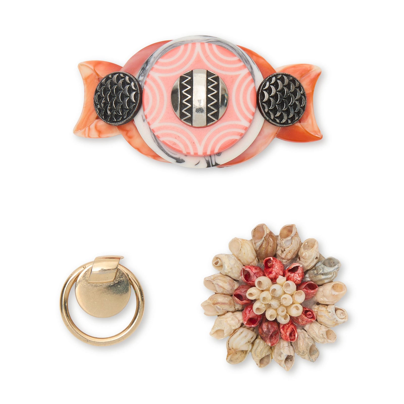 Lele Sadoughi BROOCHES CORAL NANTUCKET BROOCH SET