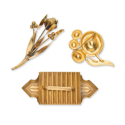 Lele Sadoughi BROOCHES GOLD CHICAGO BROOCH SET