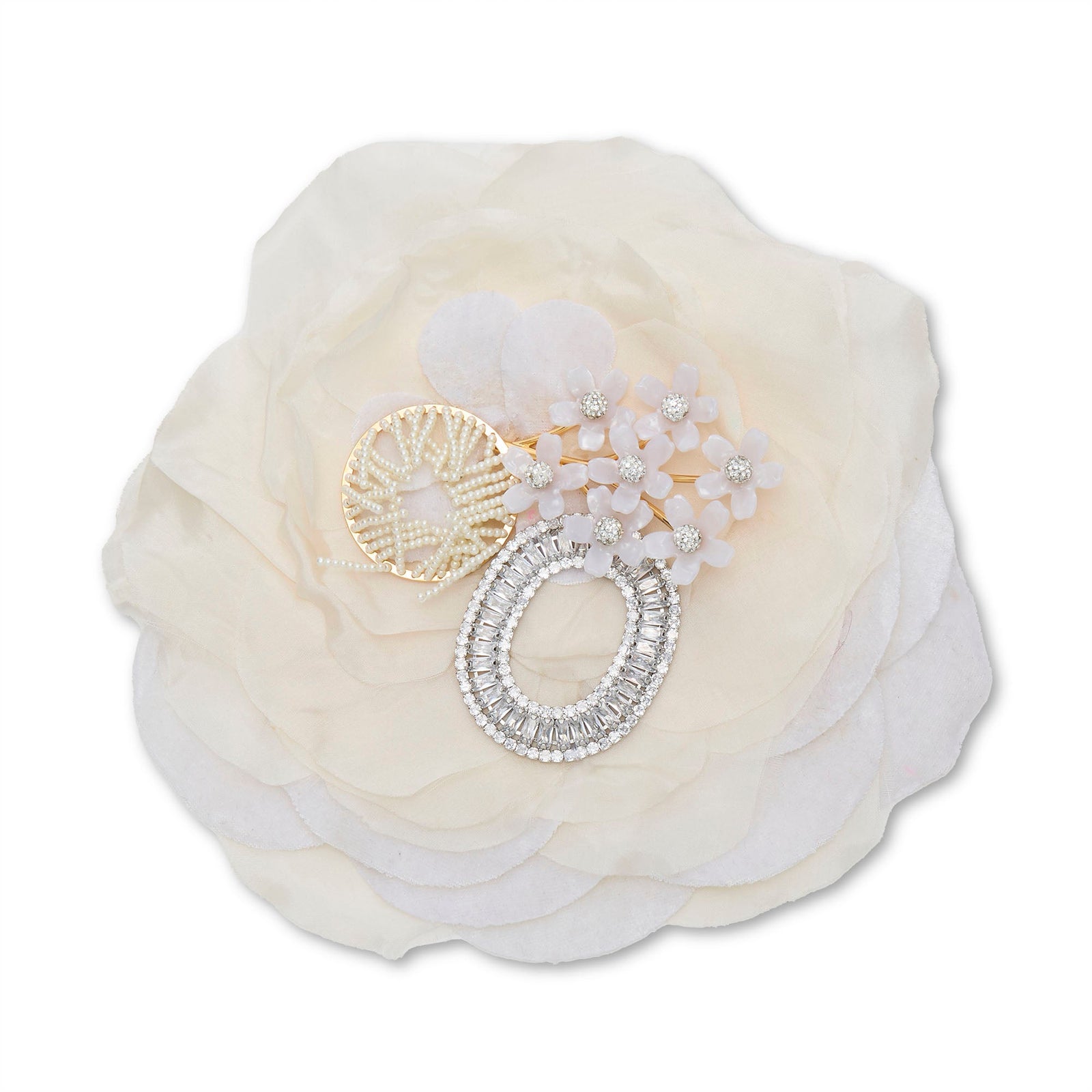 Lele Sadoughi BROOCHES IVORY KEEPSAKE FLORAL BROOCH