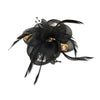 Lele Sadoughi BROOCHES JET FEATHERED CRYSTAL PEARL BROOCH