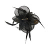 Lele Sadoughi BROOCHES JET FEATHERED CRYSTAL PEARL BROOCH