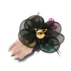 Lele Sadoughi BROOCHES JET FEATHERED LILY BROOCH