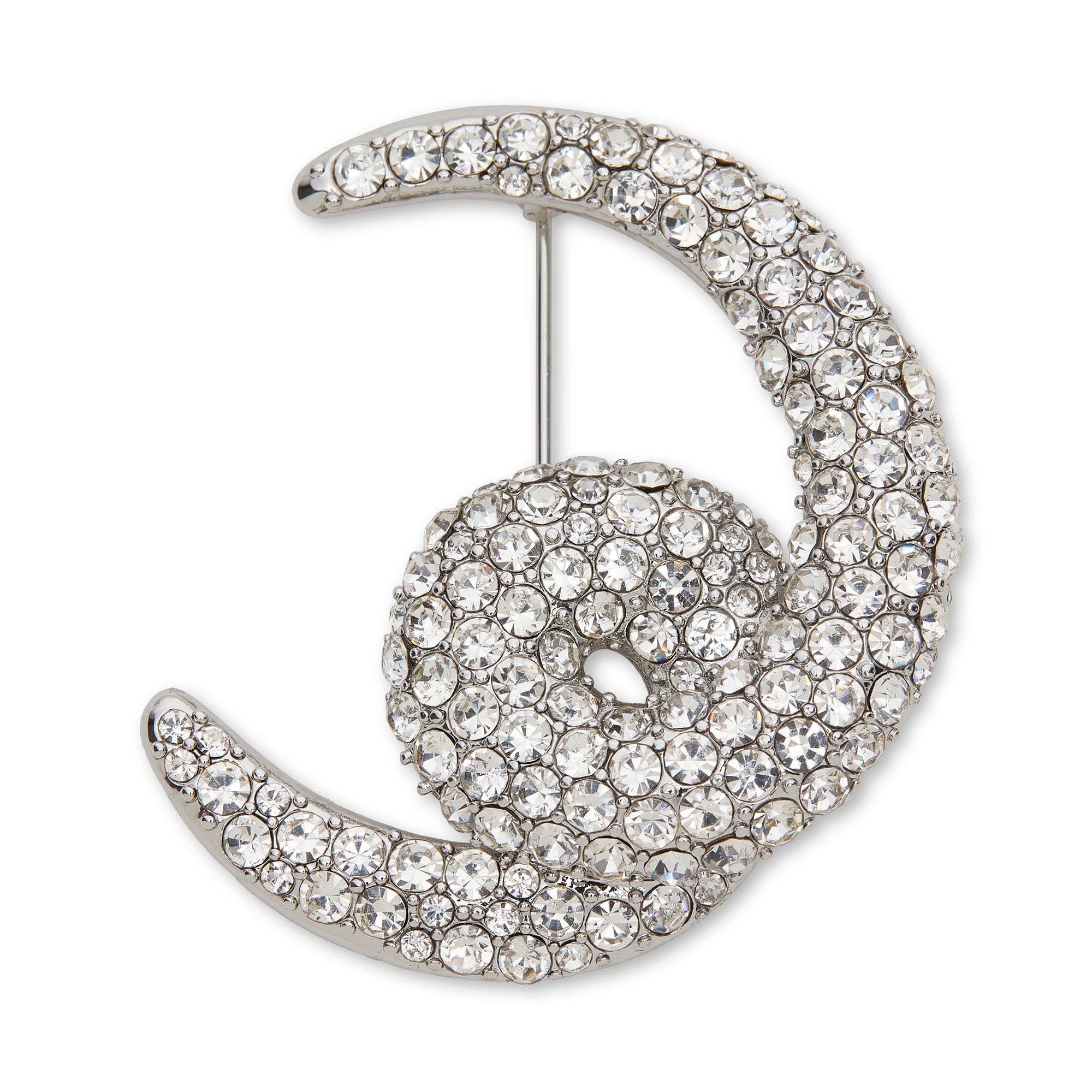 Lele Sadoughi BROOCHES ONE SIZE CRYSTAL LOOP-DE-LOOP PAVE BROOCH