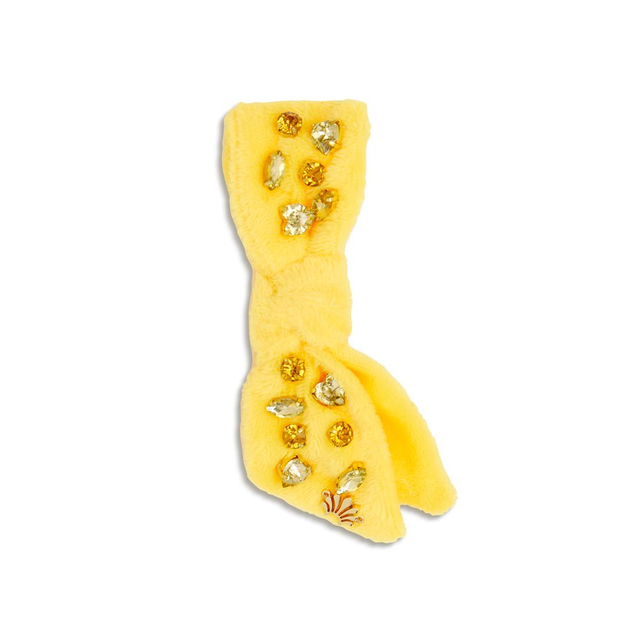 Lele Sadoughi BROOCHES ONE SIZE YELLOW EMBELLISHED AWARENESS RIBBON
