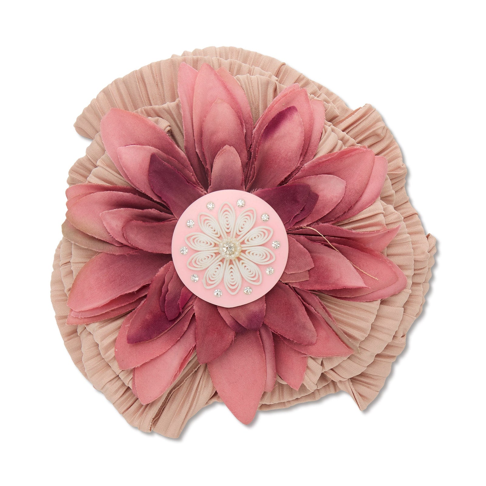 Lele Sadoughi BROOCHES SIENA PLEATED FLOWER BROOCH