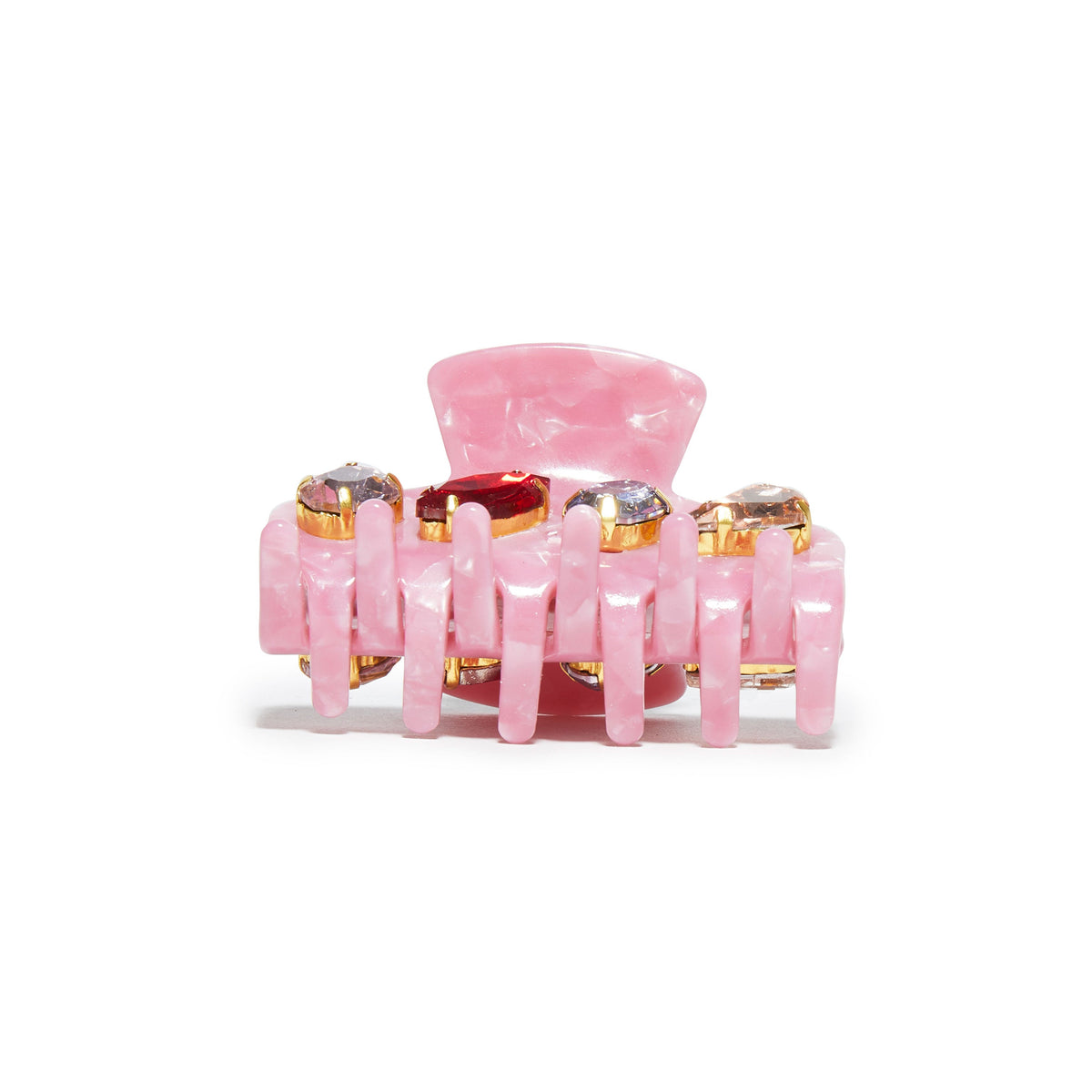 Lele Sadoughi CLAW CLIPS ONE SIZE RHUBARB MINI CRYSTAL CLAW CLIP