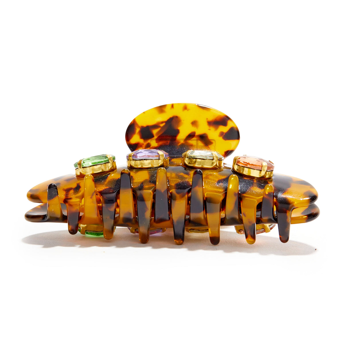 Lele Sadoughi CLAW CLIPS ONE SIZE TORTOISE LARGE CRYSTAL CLAW CLIP