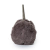 Lele Sadoughi COLD WEATHER CHARCOAL FAUX FUR PEARL EARMUFFS