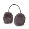 Lele Sadoughi COLD WEATHER CHARCOAL FAUX FUR PEARL EARMUFFS
