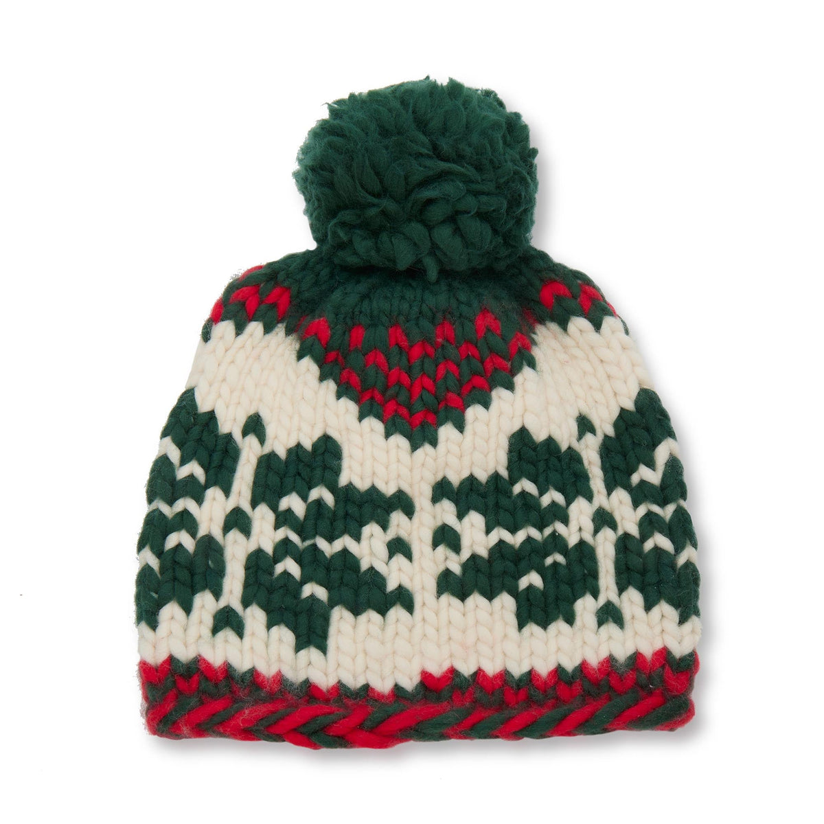 Lele Sadoughi COLD WEATHER FOREST CRIMSON SNOWFLAKE BEANIE