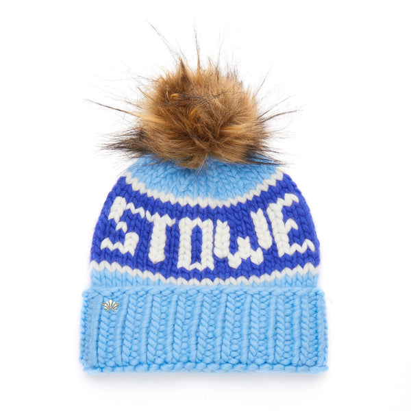 GLACIER BLUE STOWE BEANIE - Lele Sadoughi