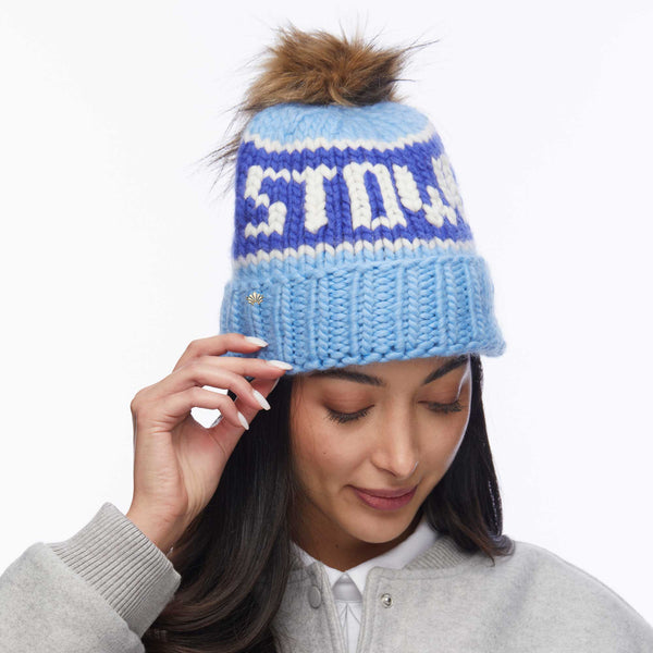 GLACIER BLUE STOWE BEANIE - Lele Sadoughi