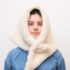 Lele Sadoughi COLD WEATHER IVORY FAUX FUR BONNET SCARF