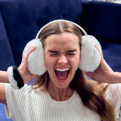 Lele Sadoughi COLD WEATHER ONE SIZE / IVORY IVORY FAUX FUR PEARL EARMUFF