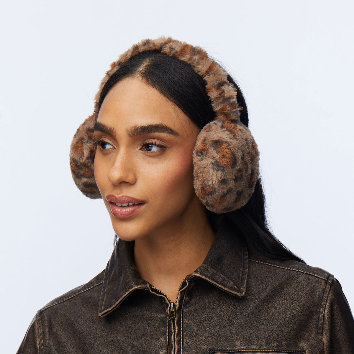 Lele Sadoughi COLD WEATHER LEOPARD JESSIE FAUX FUR EAR MUFFS