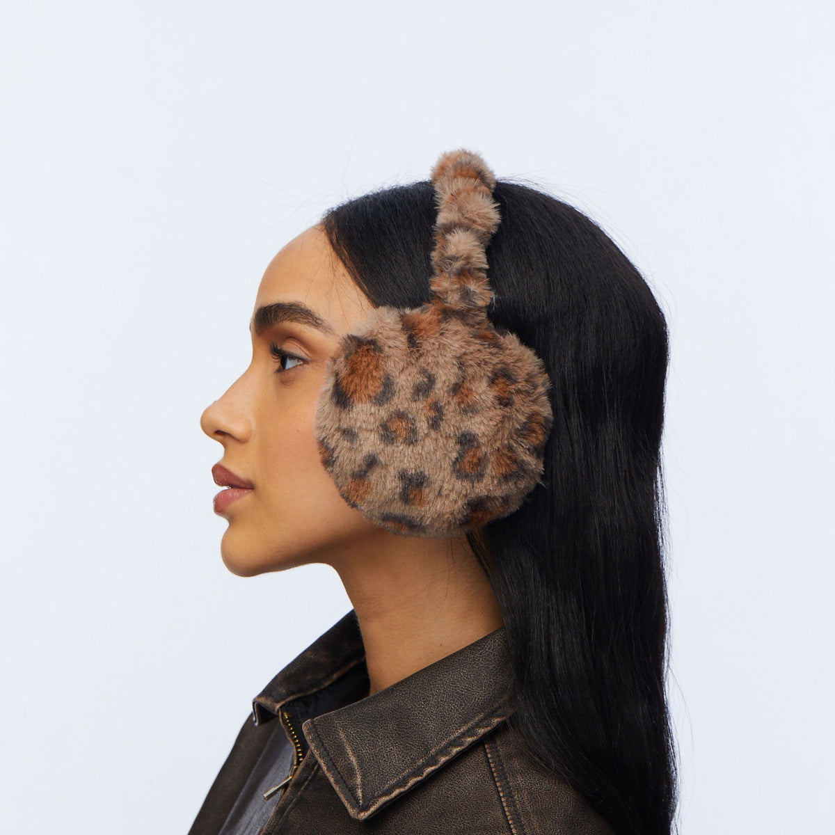 Lele Sadoughi COLD WEATHER LEOPARD JESSIE FAUX FUR EAR MUFFS
