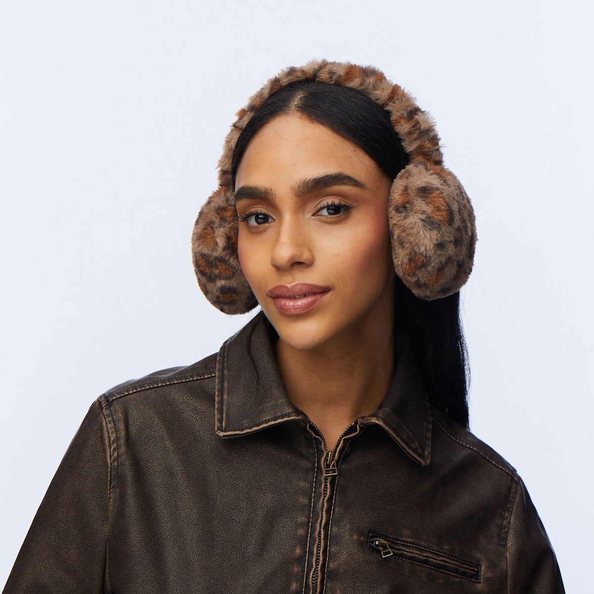 Lele Sadoughi COLD WEATHER LEOPARD JESSIE FAUX FUR EAR MUFFS