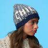 Lele Sadoughi COLD WEATHER NAVY MELANGE CHICAGO BEANIE